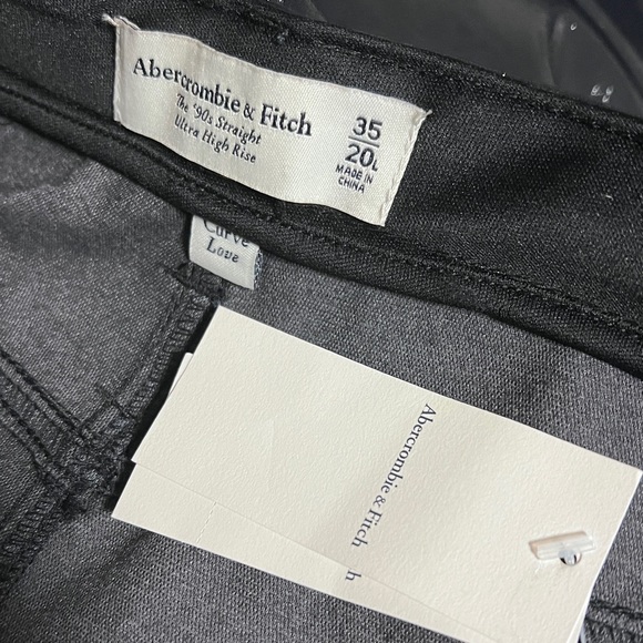 Abercrombie & Fitch Curve Love 90s Straight Ultra High Rise Pants LONG INSEAM - Picture 4 of 8